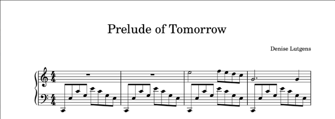 Bladmuziek, Prelude of Tomorrow